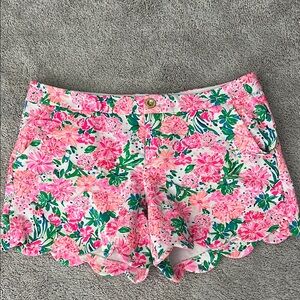 Lilly Pulitzer Floral Pink and Green Women's Shorts